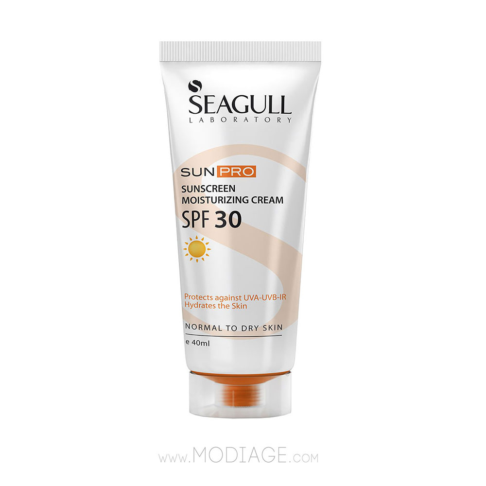 کرم ضدآفتاب بی رنگ مرطوب کننده SPF30 سی‌گل SEAGULL