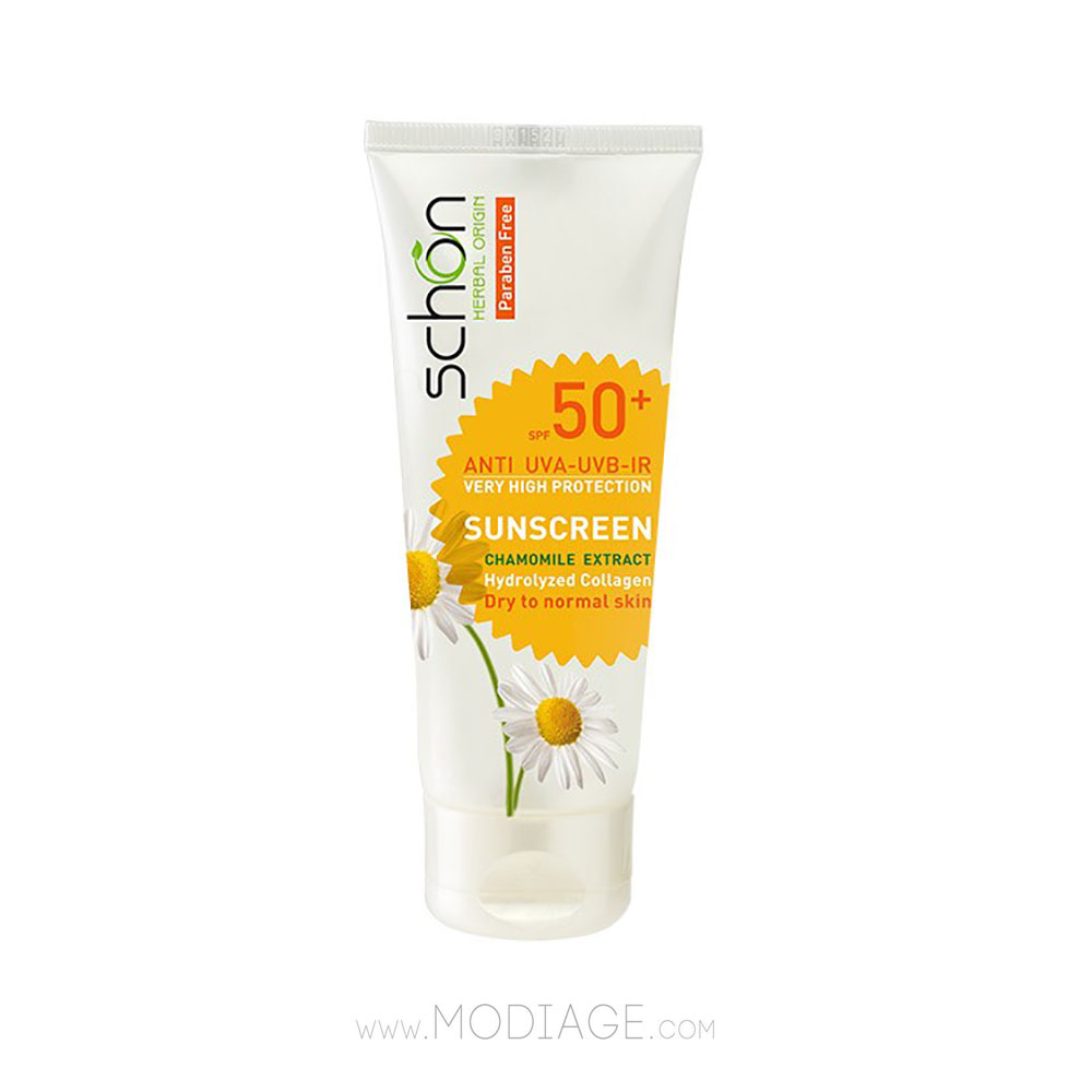 ضد آفتاب spf 50 بی رنگ شون schon