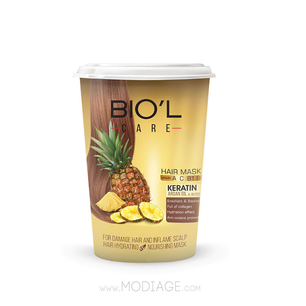 ماسک مو تغذیه کننده و آبرسان قوی آناناس بیول biol