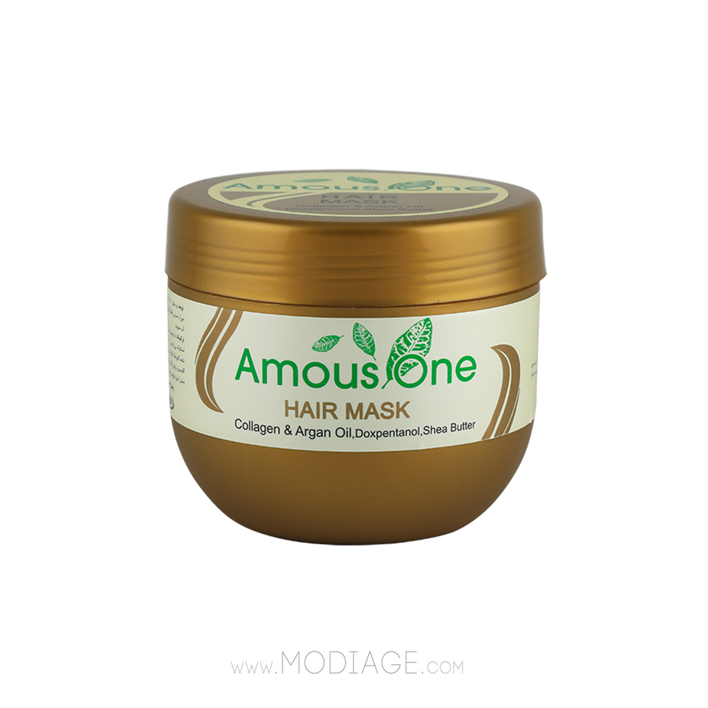 ماسک مو با آبکشی کلاژن و روغن آرگان آموس وان amousone