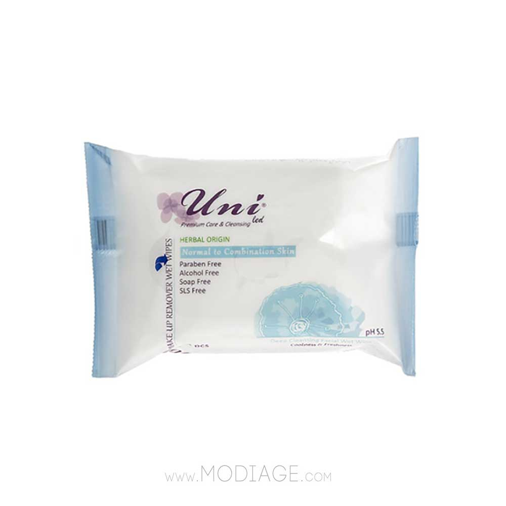 دستمال مرطوب پاک کننده آرایش پوست نرمال و مختلط یونی لد Uni Led