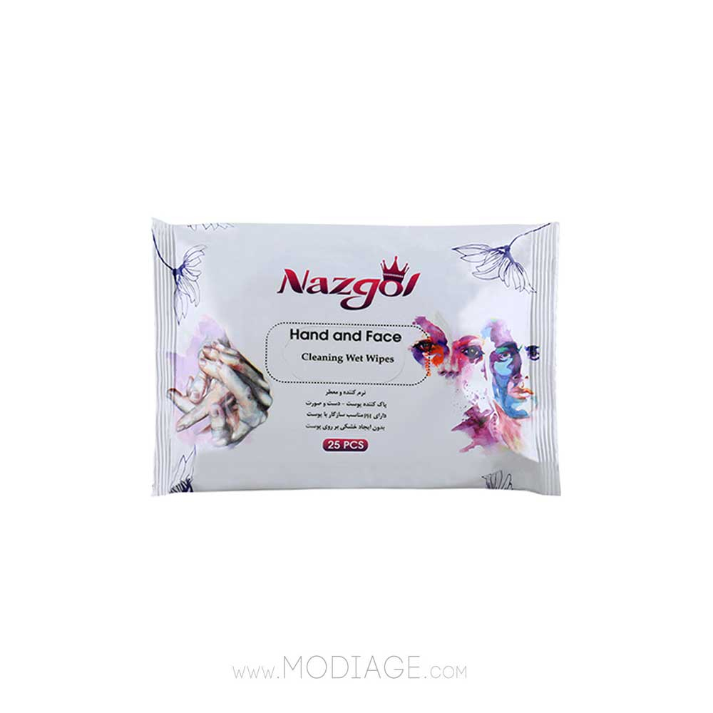 دستمال پیلوپک ضدعفونی کننده دست و صورت نازگل nazgol
