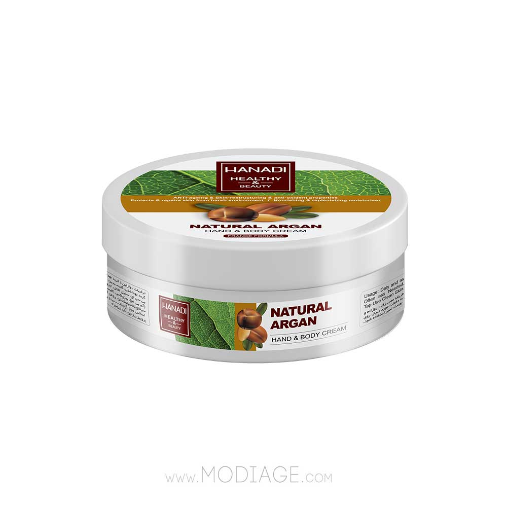 کرم مرطوب کننده دست و بدن آرگان هانادی HANADI
