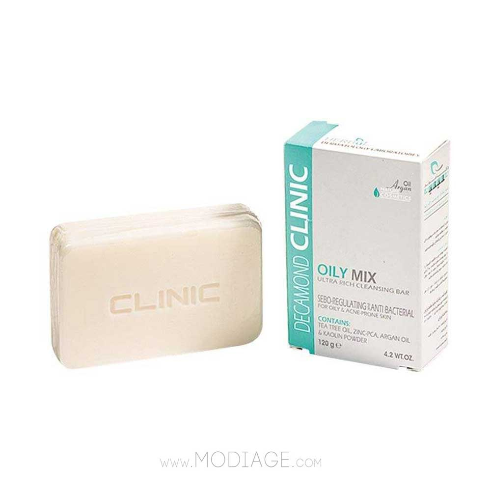 decamondClinic Oily Mix Ultra Rich Cleansing Bar پن پوست چرب و جوشدار اویلی میکس دکاموند کلینیک decamond CLINIC