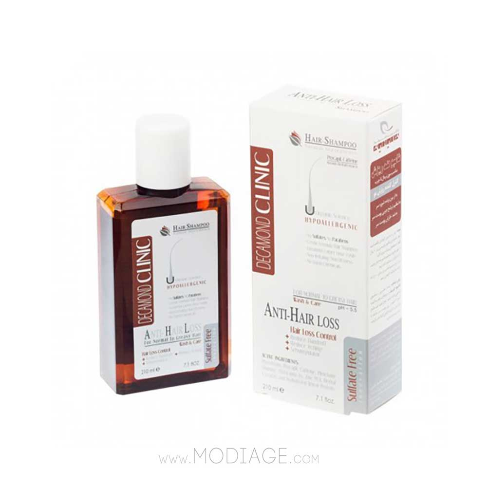 شامپو ضدریزش موی نرمال تا چرب دکاموند کلینیک decamond clinic