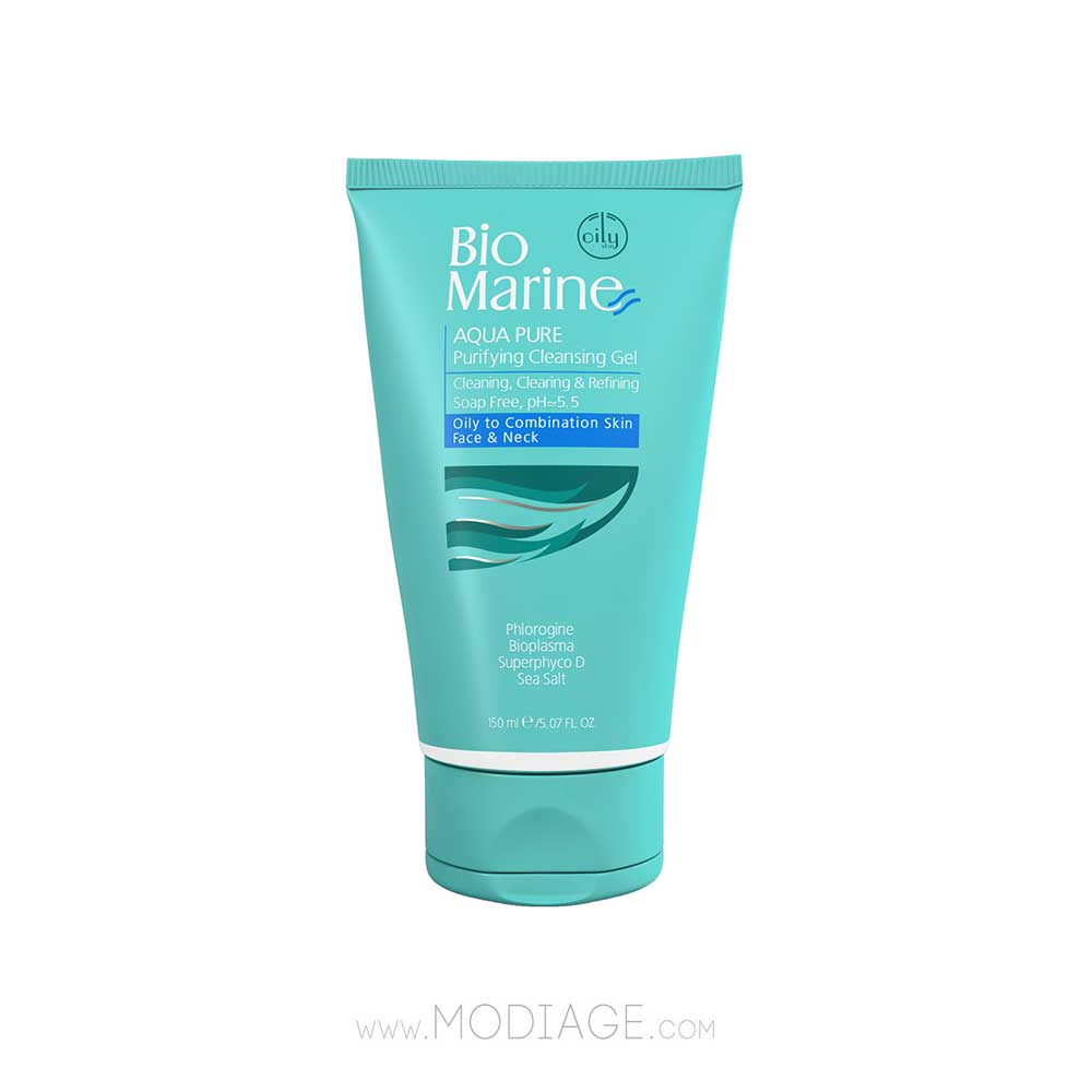 Bio Marine aqua pure purifying cleansing gel ژل شستشوی پوست چرب بایومارین Bio Marine