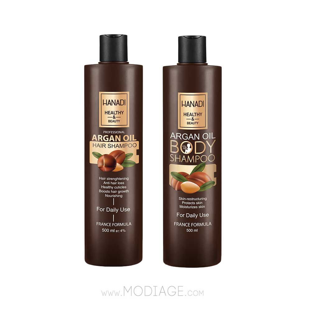 پک شامپو بدن و شامپو سر آرگان هانادی HANADI
