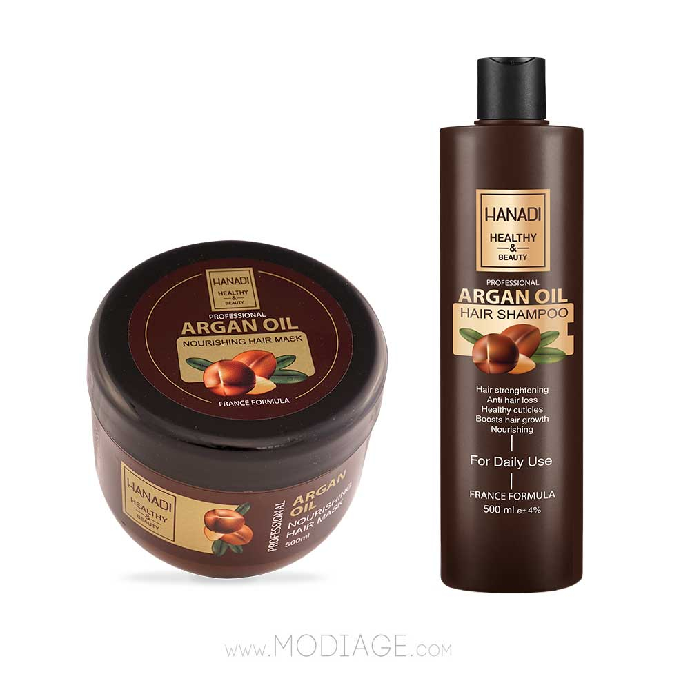 پک ماسک مو و شامپو سر آرگان هانادی HANADI