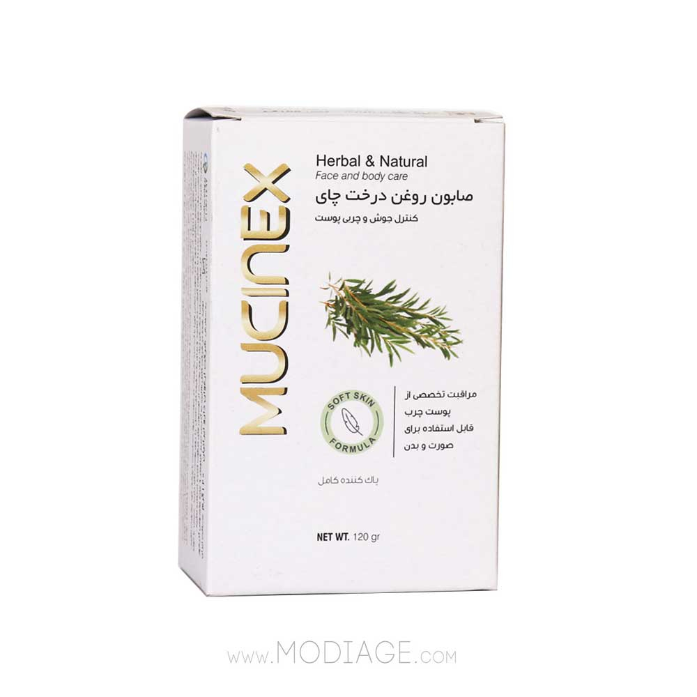 Mucinex Tea Tree Anti Acne Soap صابون روغن درخت چای ماسینکس mucinex