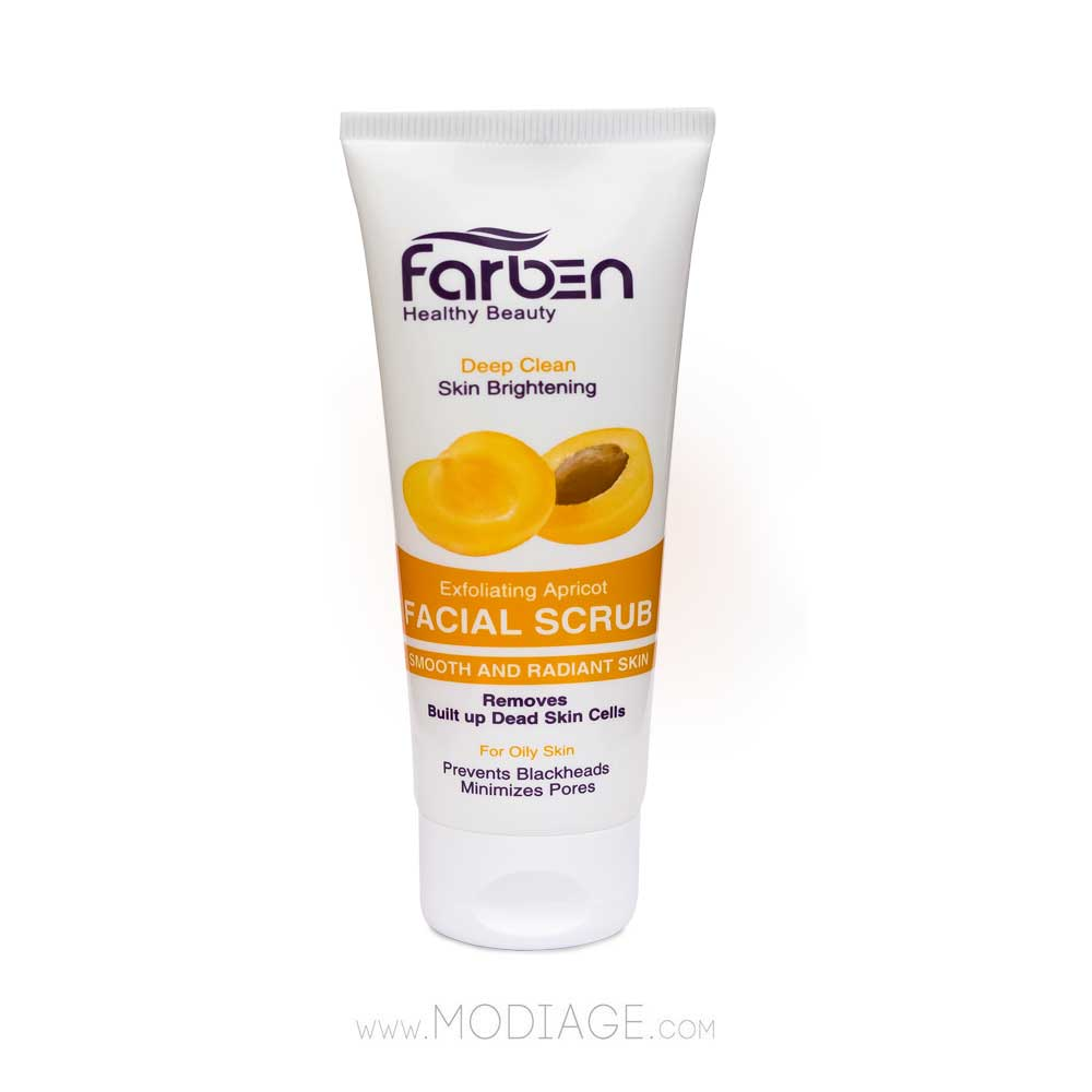 اسکراب پاک کننده عمیق و روشن کننده صورت فاربن Farben