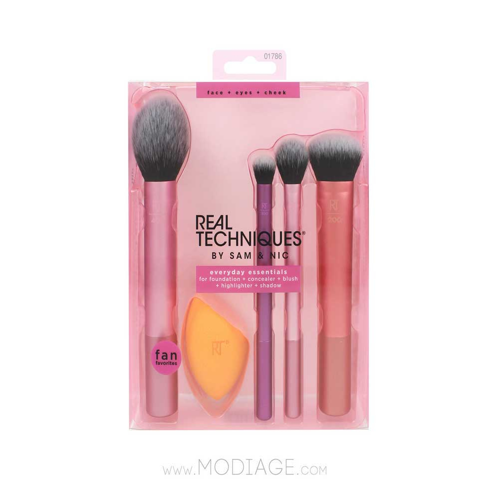 Real Techniques Everyday Essentials Brush Set ست براش آرایشی EVERYDAY ESSENTIALS ریل تکنیک Real Techniques