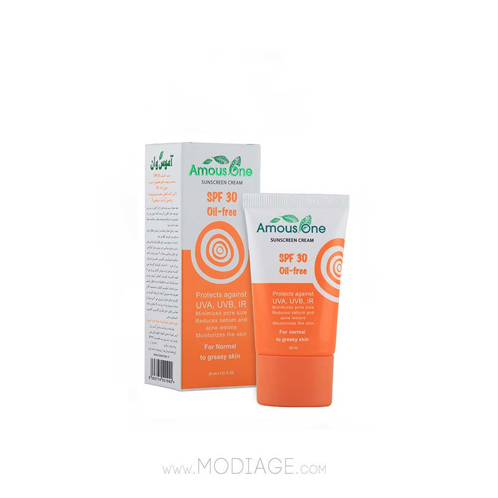 کرم ضدآفتاب Spf30 پوست معمولی تا چرب آموس وان Amous one
