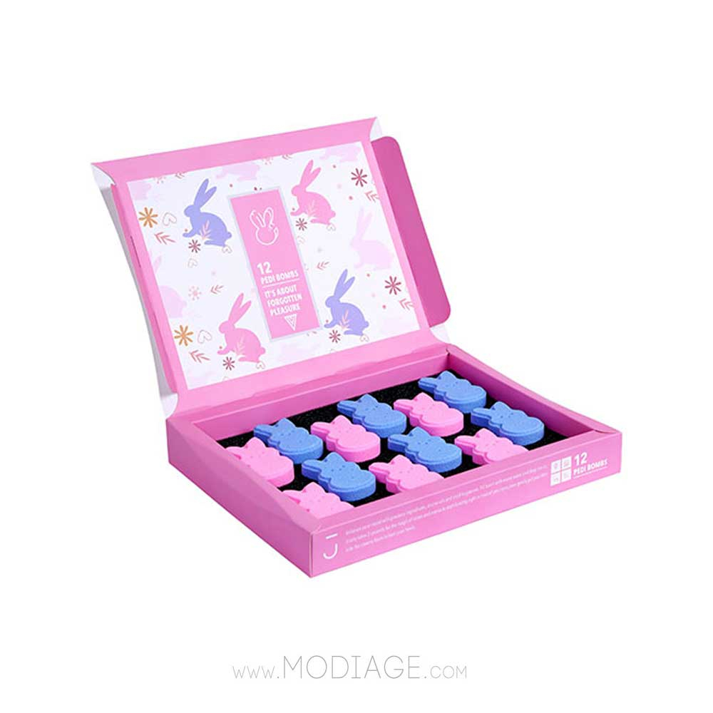 کوکتل پدیکور 12عددی خرگوشی پدی بمب ژبن پلاس Jabon Plus