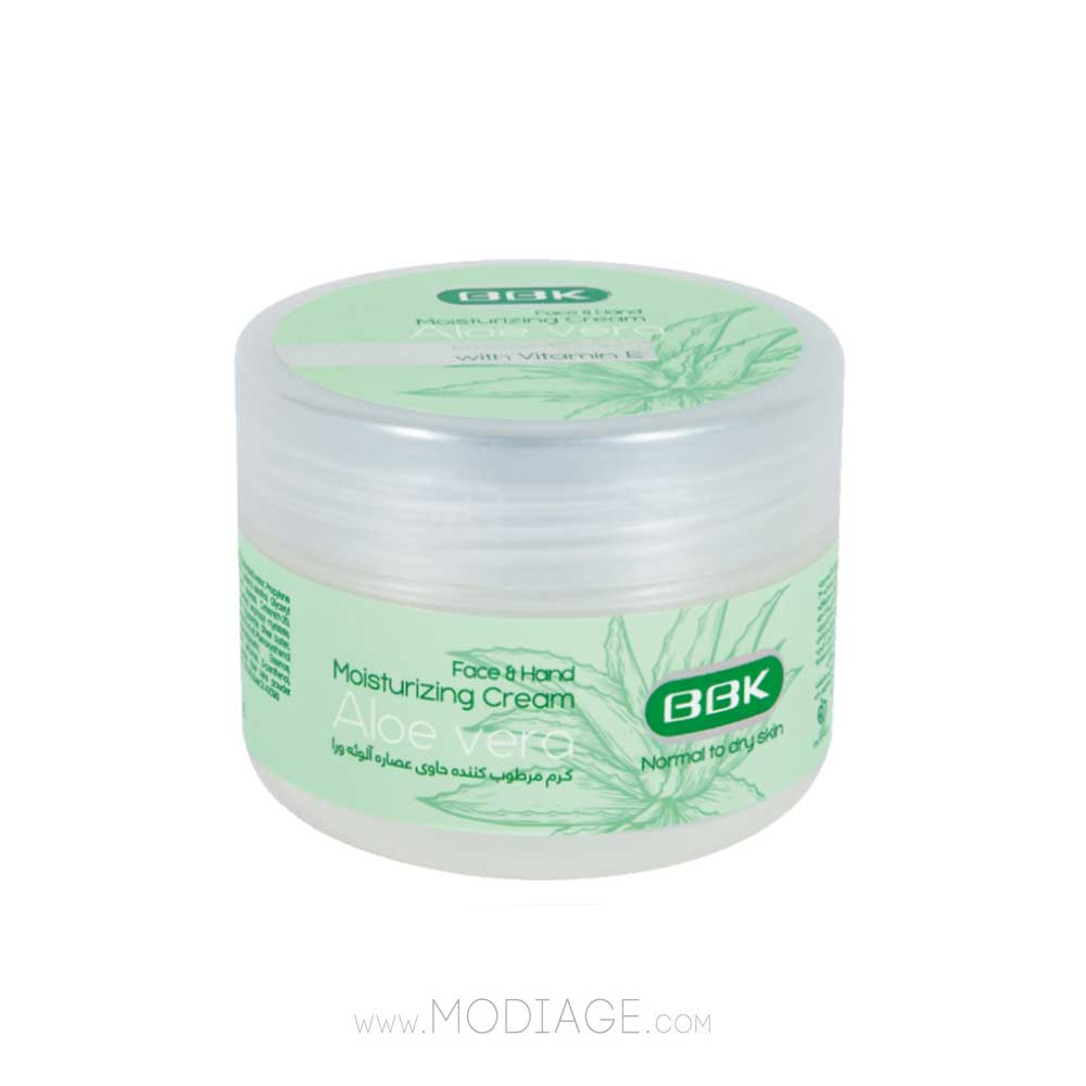 کرم مرطوب کننده کاسه‌ای حاوی عصاره آلوئه‌ورا ببک BBK