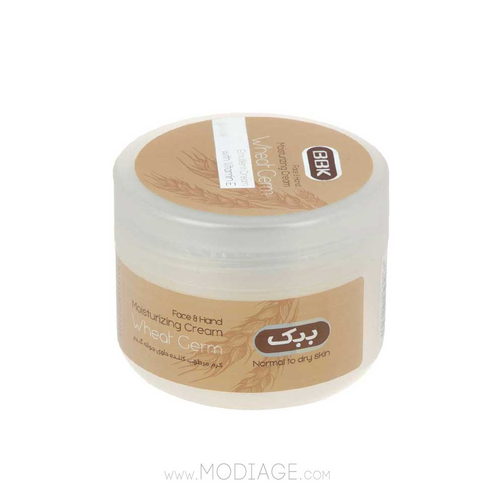 کرم مرطوب کننده کاسه‌ای حاوی عصاره روغن جوانه گندم ببک BBK