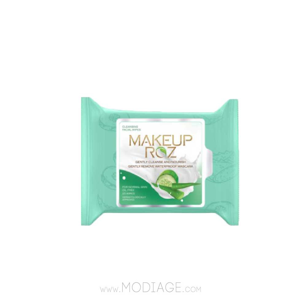 MakeUp Roz Cucumber and aloevera cleanser makeup remover دستمال مرطوب آرایشی خیار و آلوئه ورا میکاپ رز MakeUp Roz
