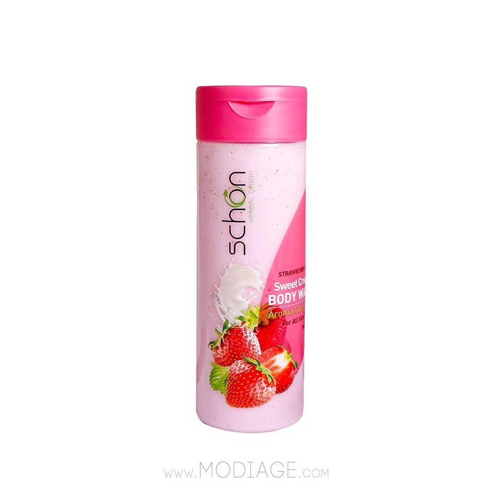 شامپو بدن کرمی شیر و توت فرنگی شون Schon