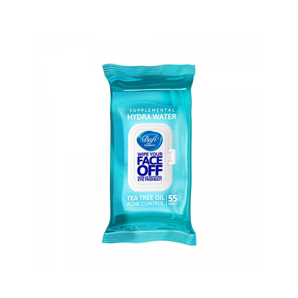 دستمال مرطوب پاک کننده آرایش حاوی روغن درخت چای دافی DAFI