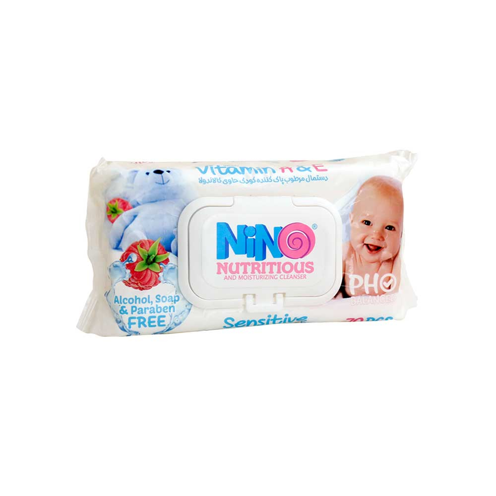Nino Cleanser Baby Wipes 70 pcs دستمال مرطوب پاک کننده کودک کالاندولا نینو Nino