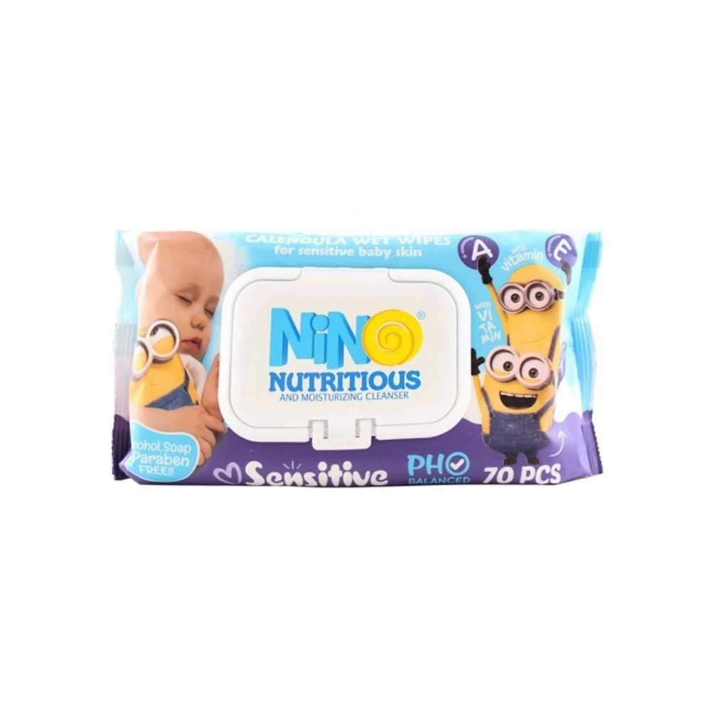 Nino baby wipes دستمال مرطوب کالاندولا مناسب پوست حساس نینو Nino