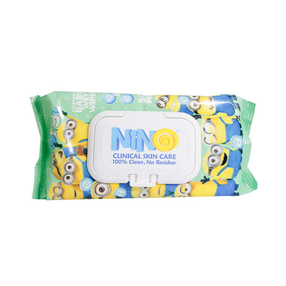 Nino Calendula Baby Wet Wipes 50pcs دستمال مرطوب کودک کالاندولا سبز نینو Nino