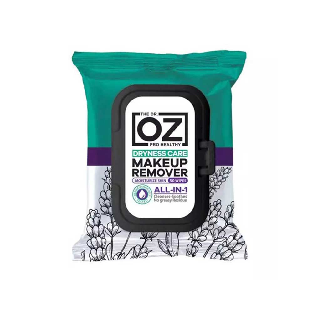 DR Oz Dry Skin Makeup Remover Wipes 50pcs دستمال مرطوب پاک کننده آرایش پوست خشک دکتر آز Dr Oz