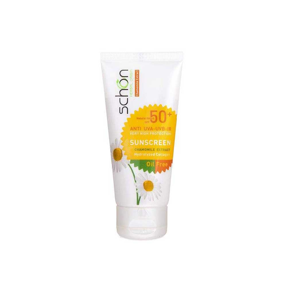 کرم ضد آفتاب فاقد چربی SPF50 رنگ طبیعی شون Schon