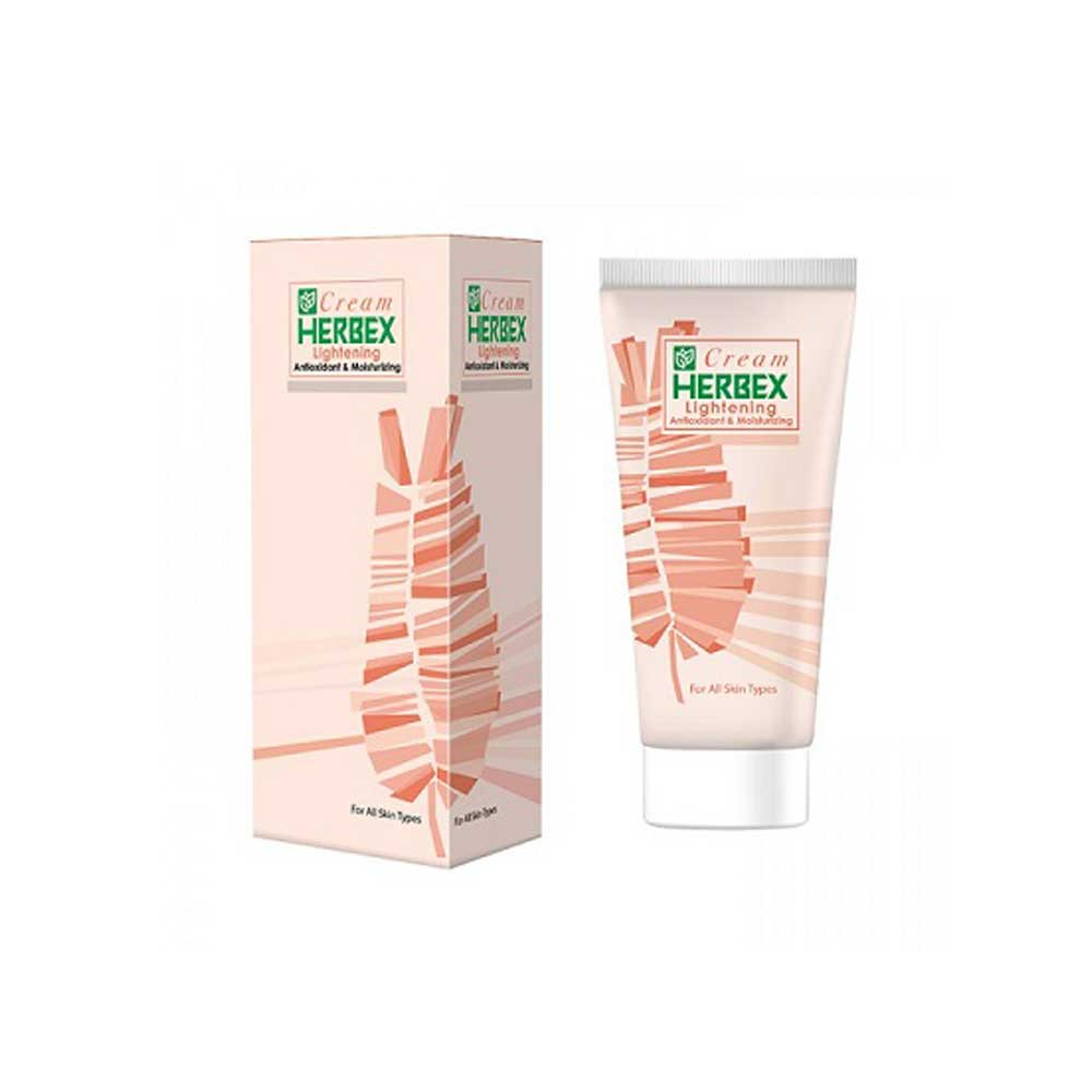 کرم روشن کننده و مرطوب کننده مناسب انواع پوست هربکس Herbex