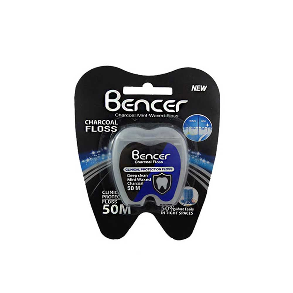 نخ دندان زغالی 50 متری بنسر BENCER