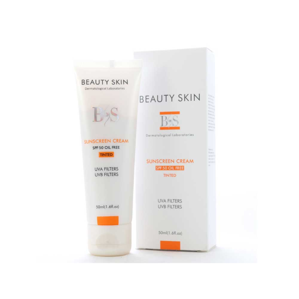 کرم ضد آفتاب رنگی با SPF50 بیوتی اسکین Beauty skin