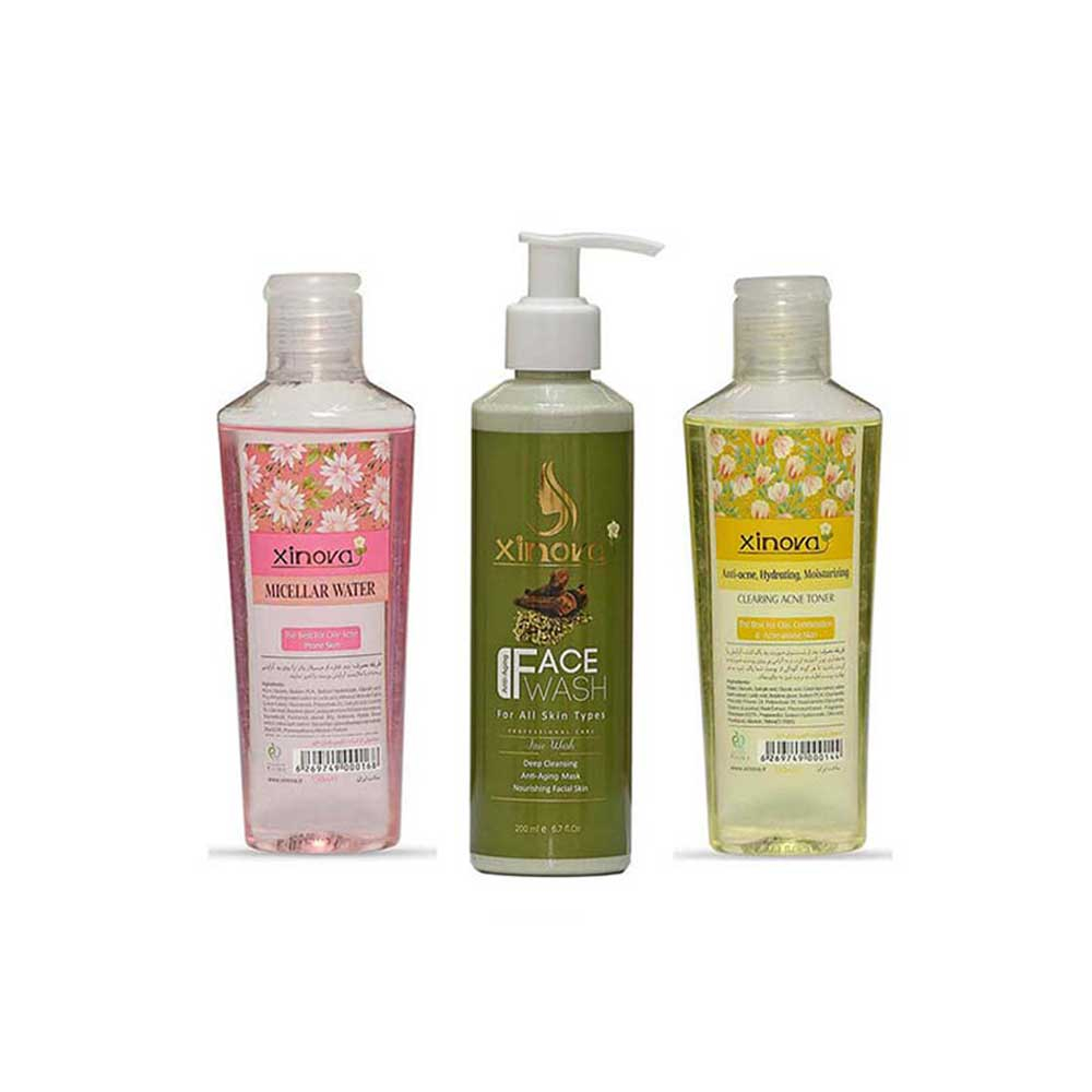روتین جوانساز ضد چین و چروک رازیانه و میخک پوست چرب 3عددی ژینووا XINOVA