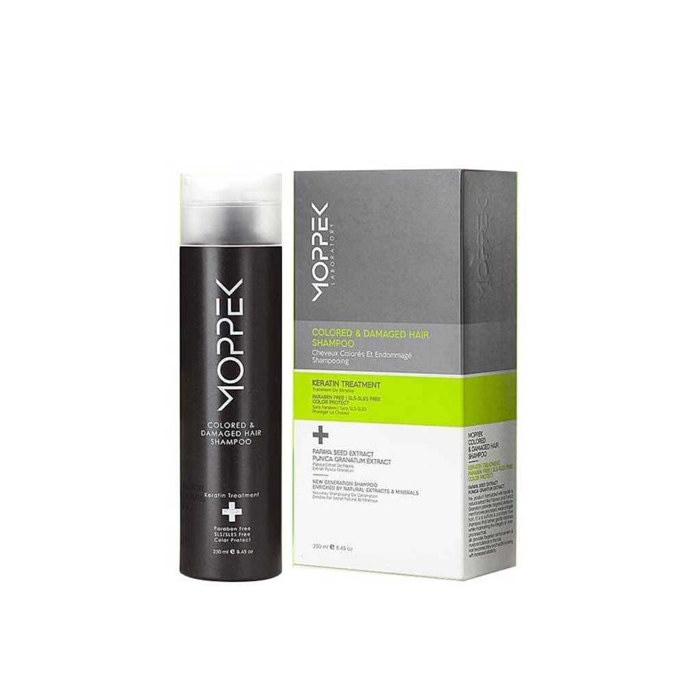 شامپو موهای آسيب ديده و رنگ شده موپک moppek