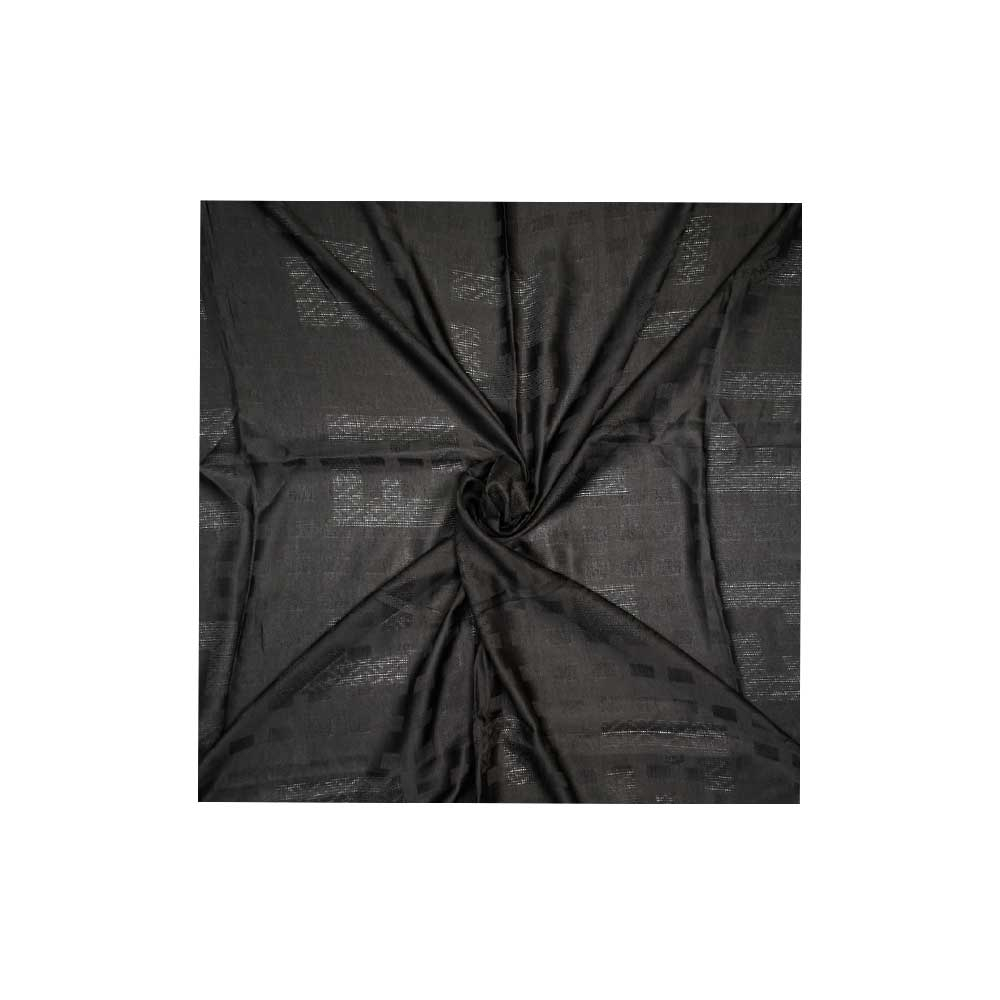 ME Black cotton Scarf روسری نخی مشکی کد N132 می ME
