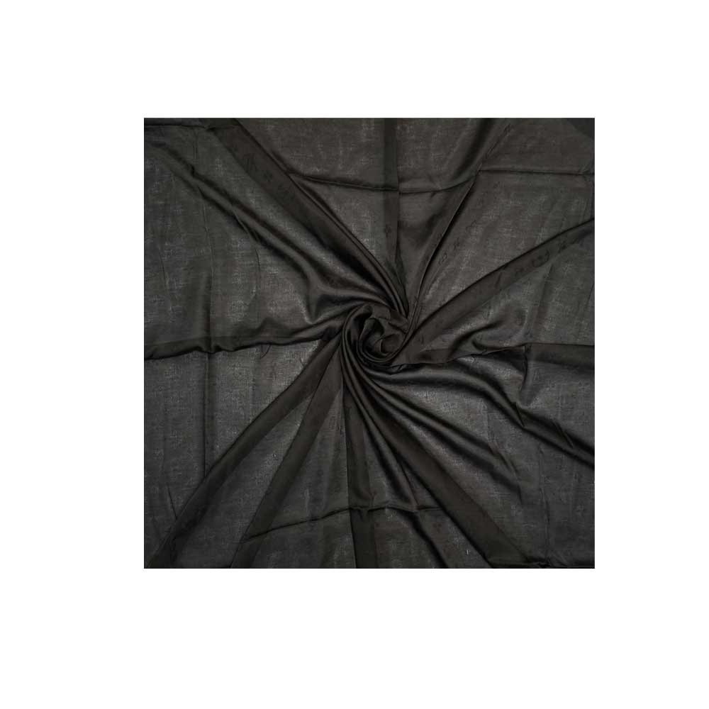 ME Black cotton Scarf روسری نخی مشکی کد N135 می ME