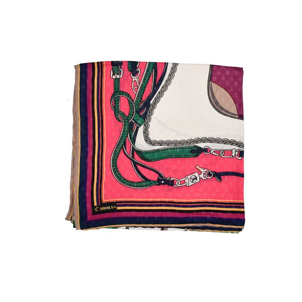 ME Patterned Scarf روسری نخی طرحدار سرخابی کد NV201 می ME