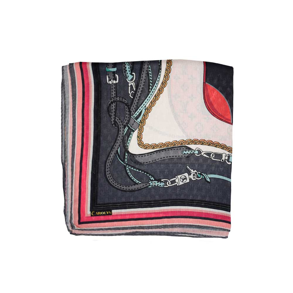 ME Patterned Scarf  روسری نخی طرحدار طوسی کد NV201 می ME