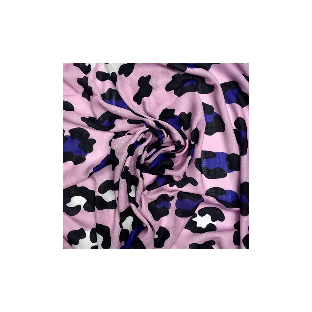 ME Purple Leopard Print Scarf شال نخی طرح پلنگی  کد NT127 بنفش می ME