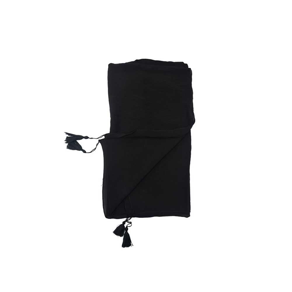 ME Black Scarf Code NML172 شال نخی منگوله دار کد NML172 مشکی می ME