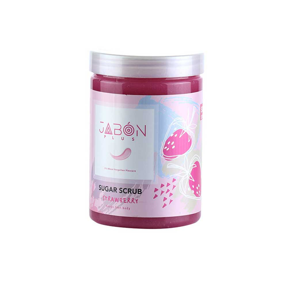 اسکراب شکری توت فرنگی مناسب دست، پا و بدن ژبن پلاس JABON PLUS