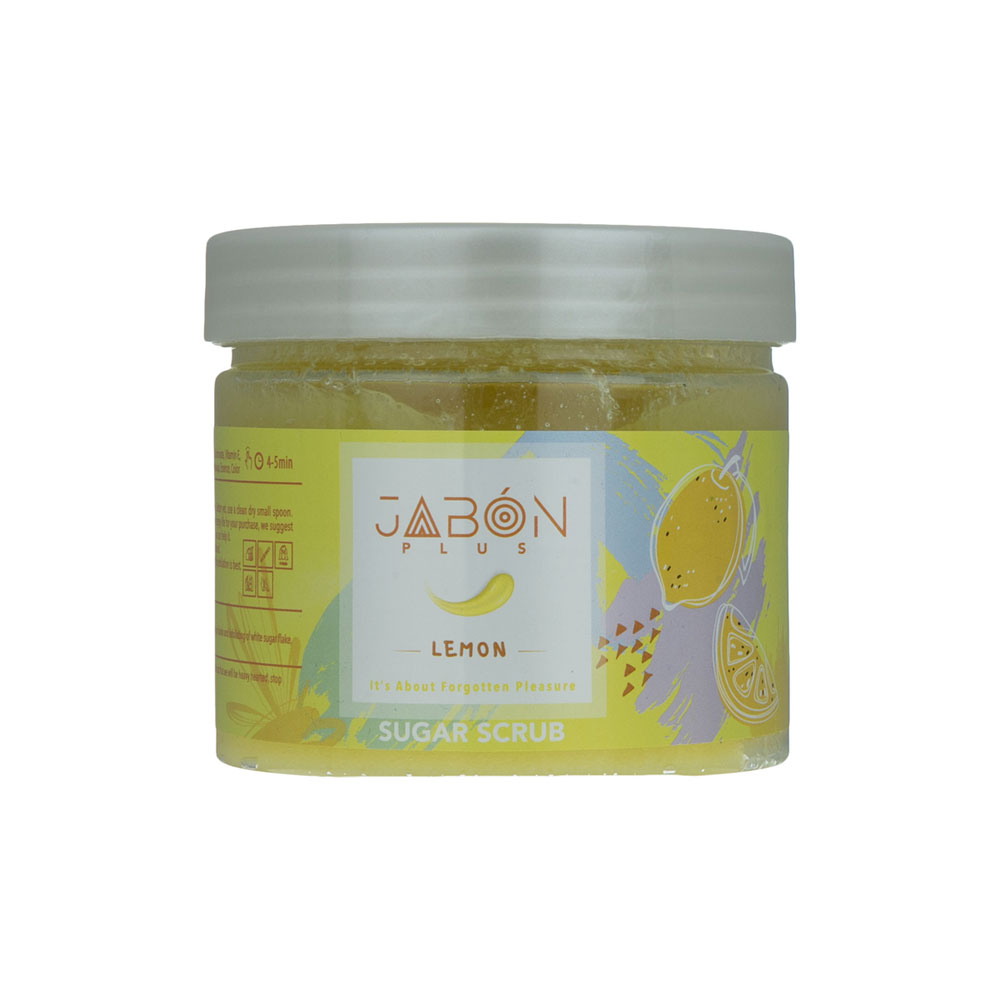 اسکراب بدن شکری حاوی عصاره لیمو 450 گرمی ژبن پلاس Jabon Plus