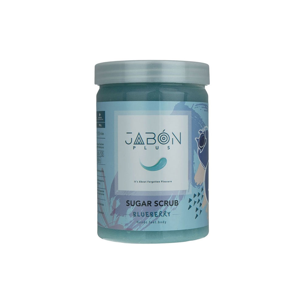 اسکراب بدن شکری حاوی عصاره بلوبری 900 گرمی ژبن پلاس Jabon Plus