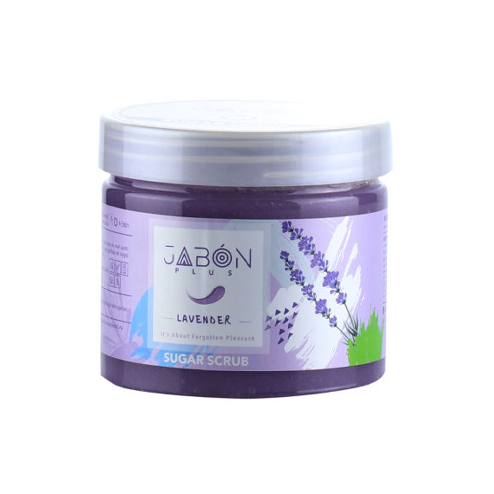 اسکراب بدن شکری اسطوخودوس 450 گرمی ژبن پلاس Jabon Plus