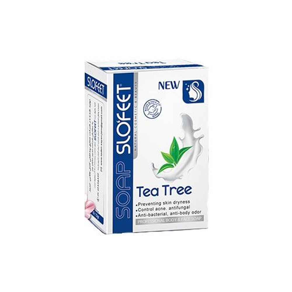 Slofeet Tea Tree Cleansing Soap صابون درخت چای مناسب پوست چرب اسلوفیت Slofeet