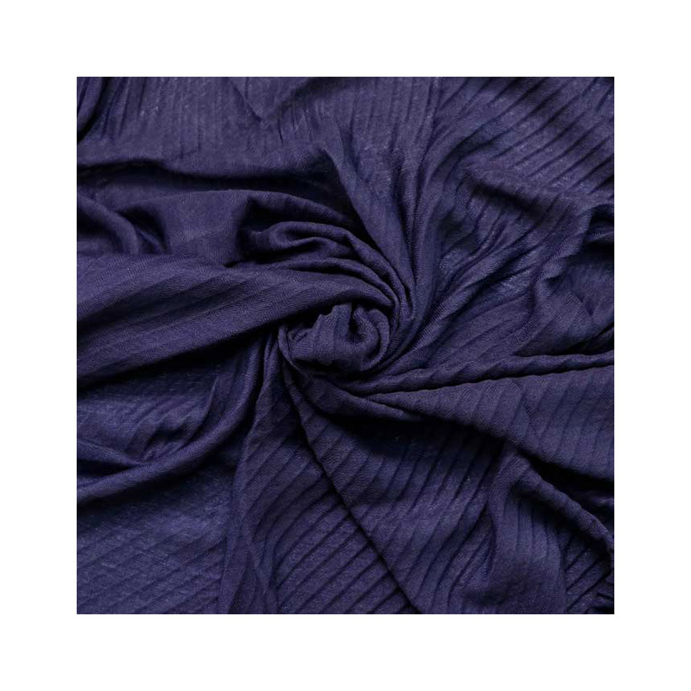 روسری نخی پلیسه سرمه ای کد NP59 می ME