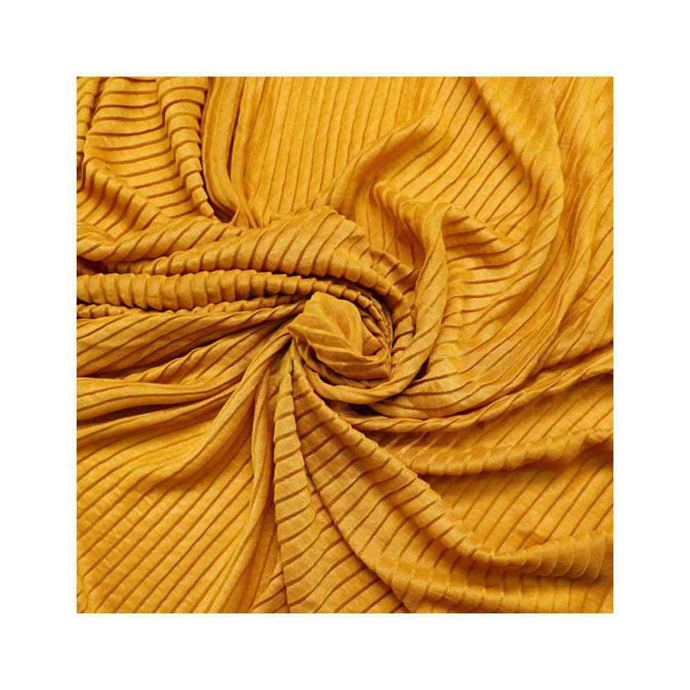 روسری  نخی پلیسه خردلی کدNP64 می ME