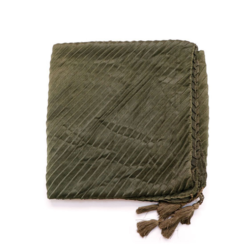 روسری نخی پلیسه سبز تیره کدNP61 می ME