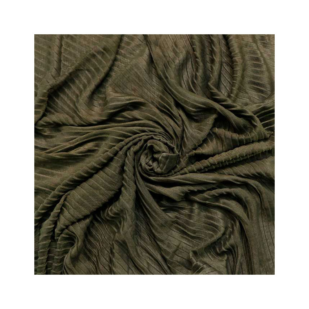 روسری نخی پلیسه سبز تیره کدNP61 می ME