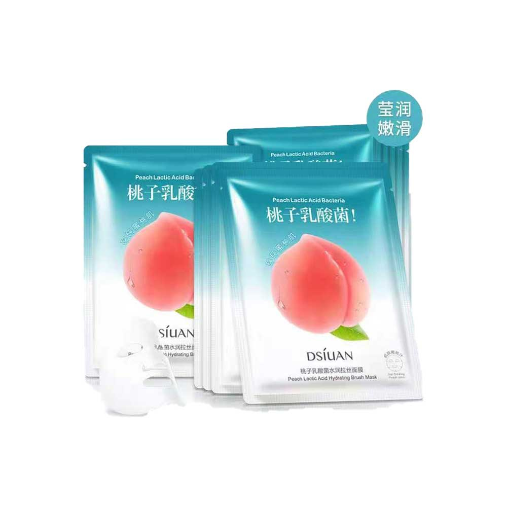 ماسک صورت ورقه ای هلو و لاکتیک اسید دسیوآن DSIUAN 