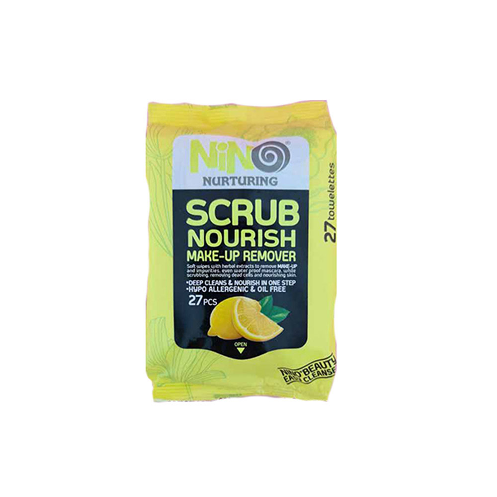 دستمال مرطوب پاک کننده آرایش Scrub Nourish نينو Nino