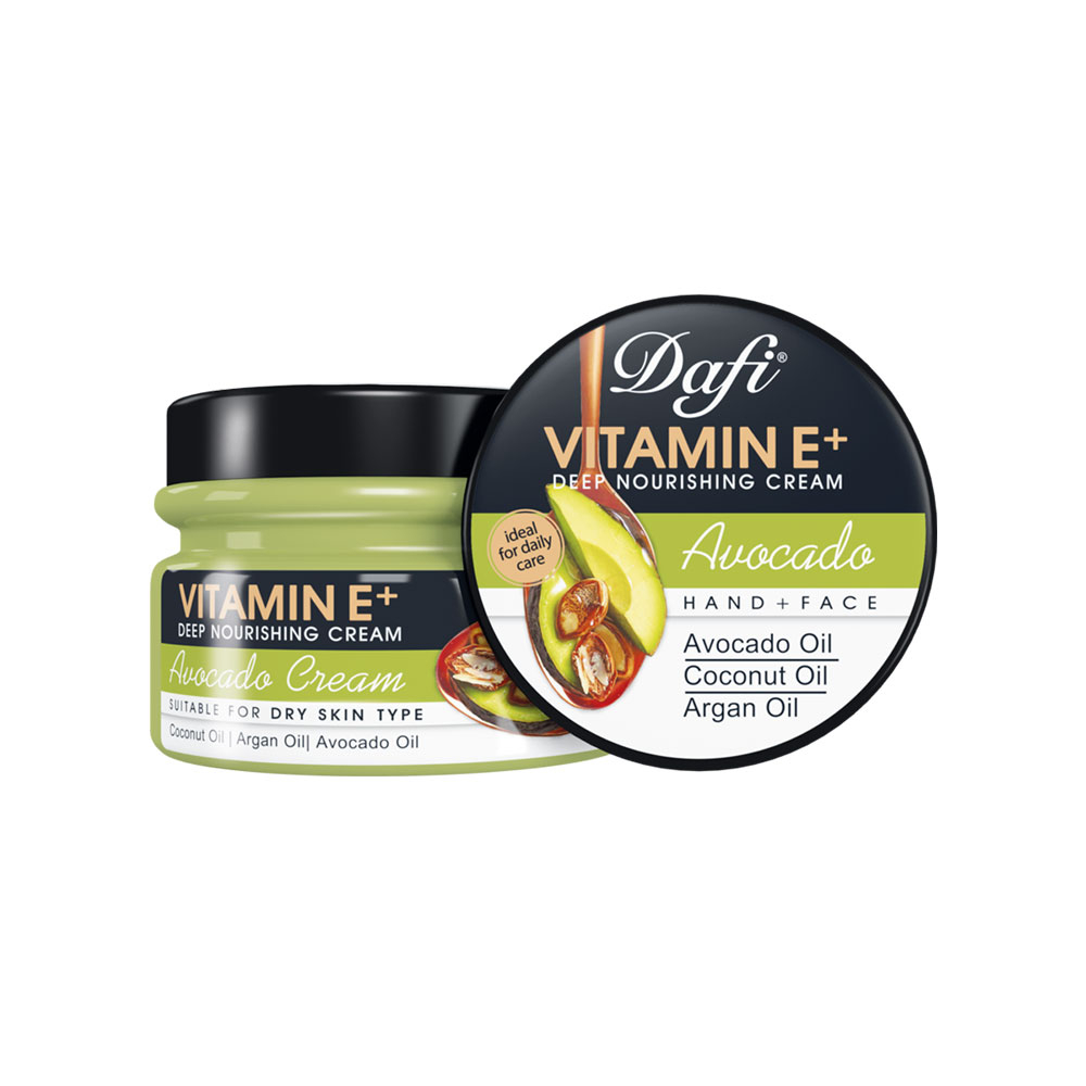 کرم مرطوب کننده دست و صورت ویتامین E و آووکادو دافی DAFI
